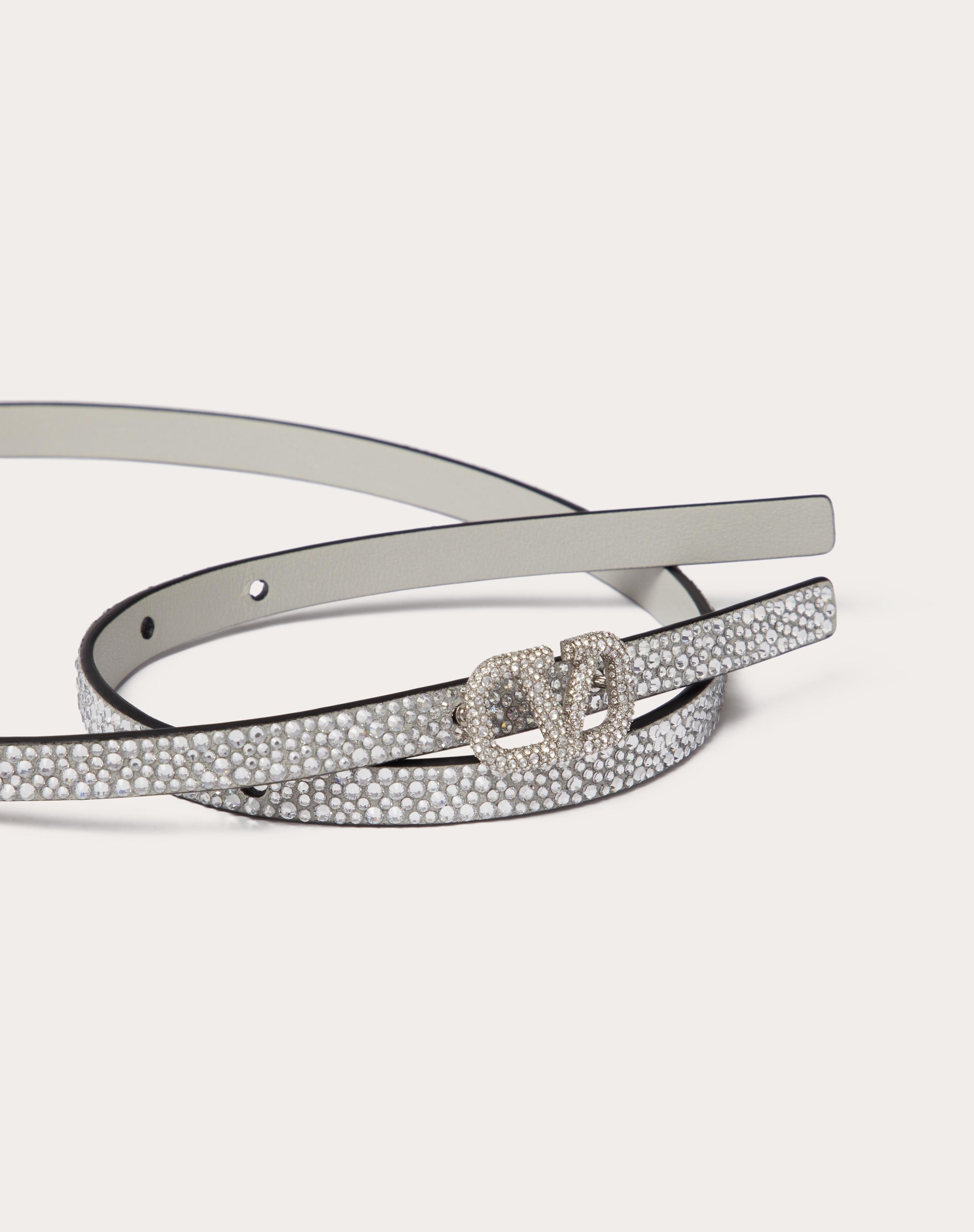 VLOGO SIGNATURE BELT WITH CRYSTALS 10 MM - 2