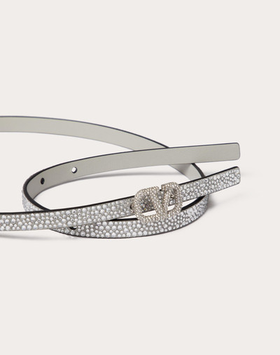 Valentino VLOGO SIGNATURE BELT WITH CRYSTALS 10 MM outlook