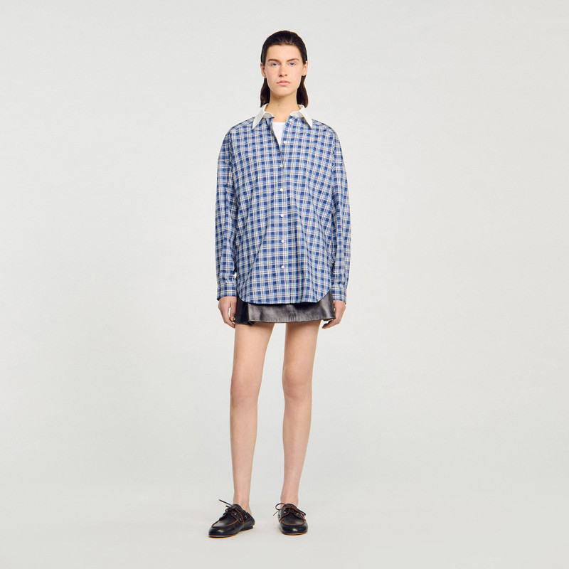 Sandro RHINESTONE CHECKERED SHIRT outlook