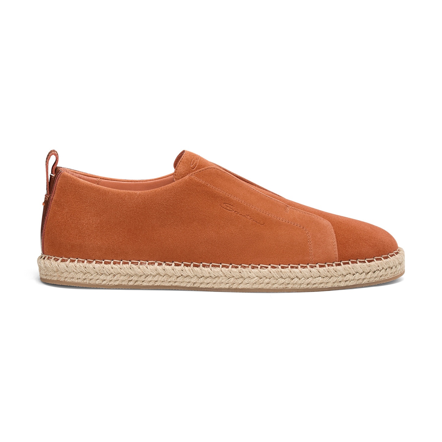 Men's orange suede espadrilles - 1
