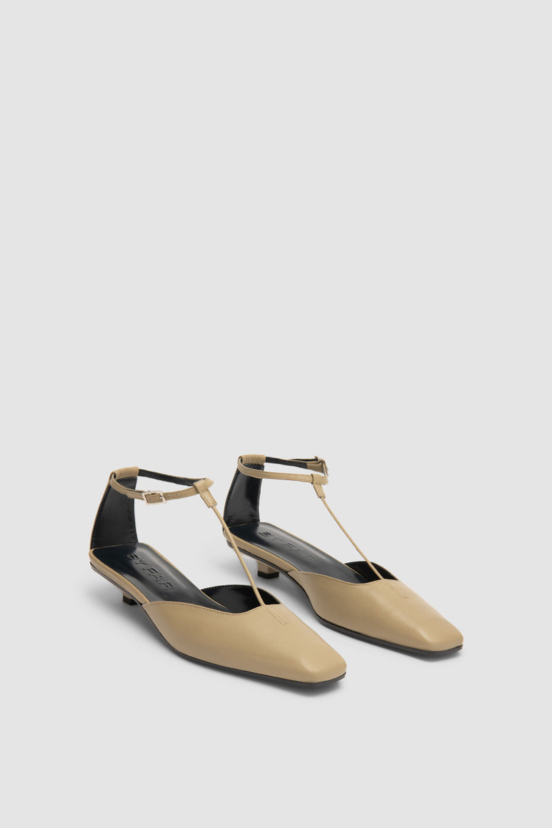 BY FAR Tao Mangrove Lamb Nappa Leather Kitten Heel outlook