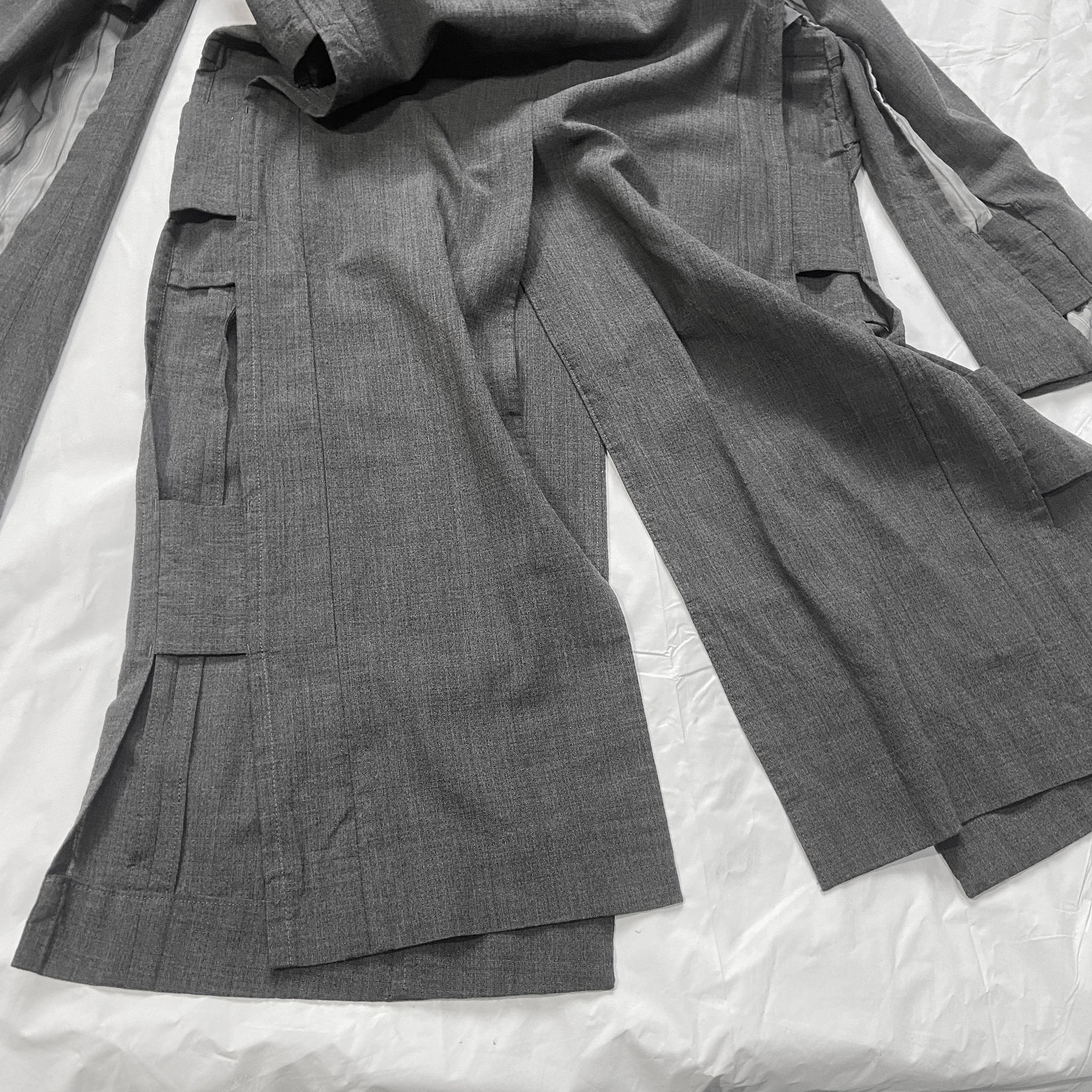 Comme des garçons Homme plus cut-out wool long coat S - 12