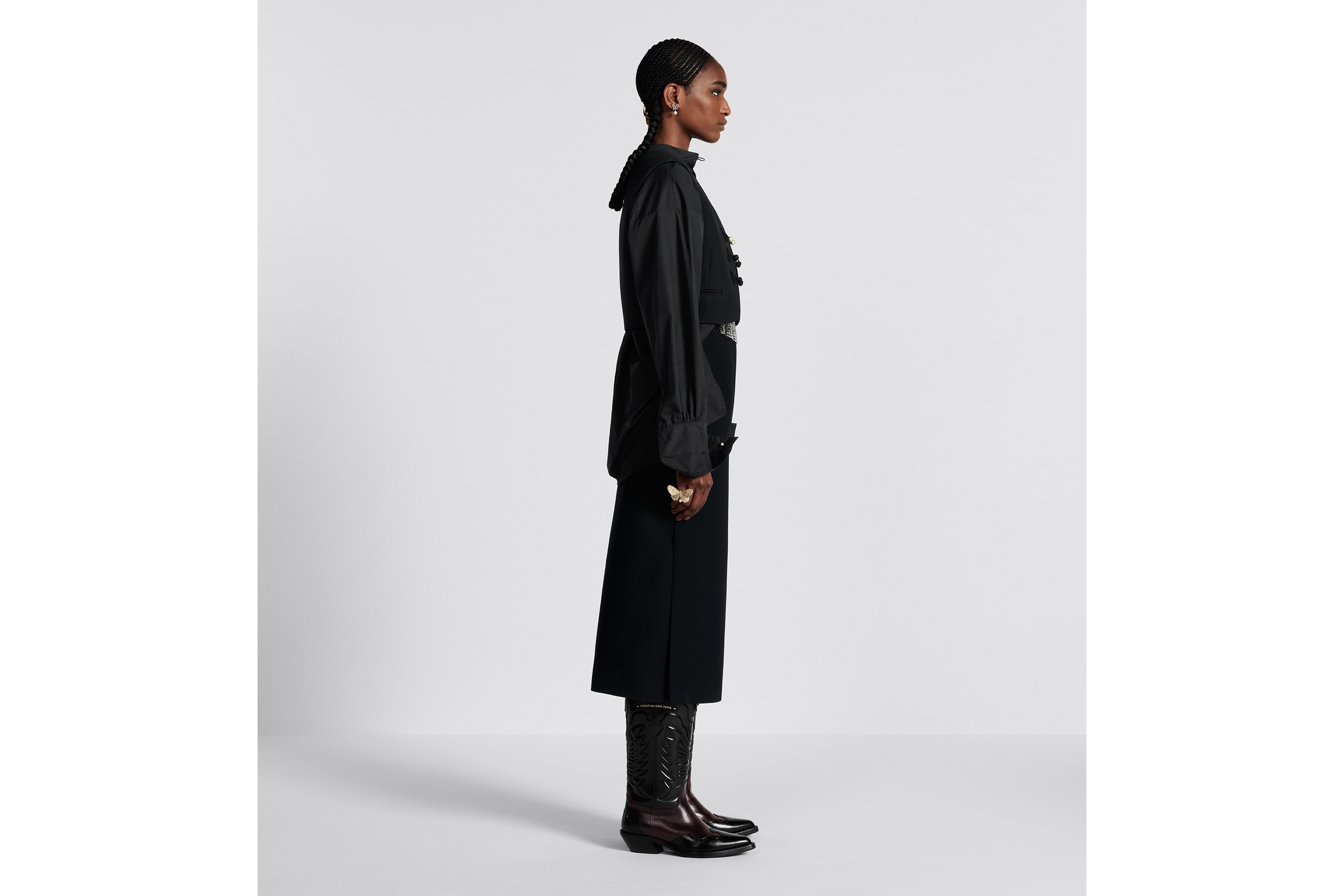 Mid-Length Straight-Cut Skirt - 5