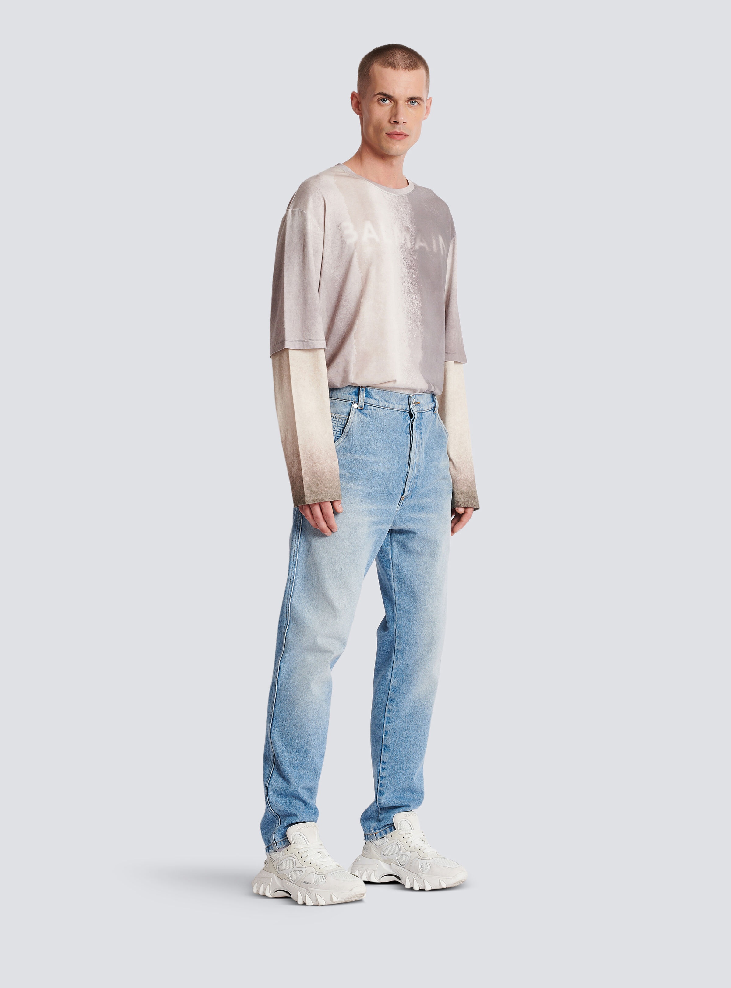 Straight cut cotton jeans - 3