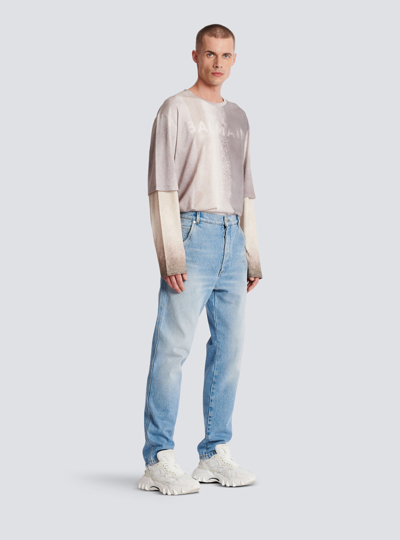 Straight cut cotton jeans 3