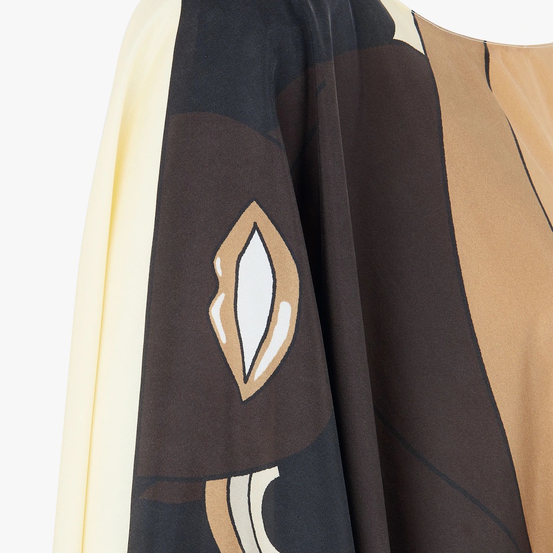 Multicolor silk kaftan - 3