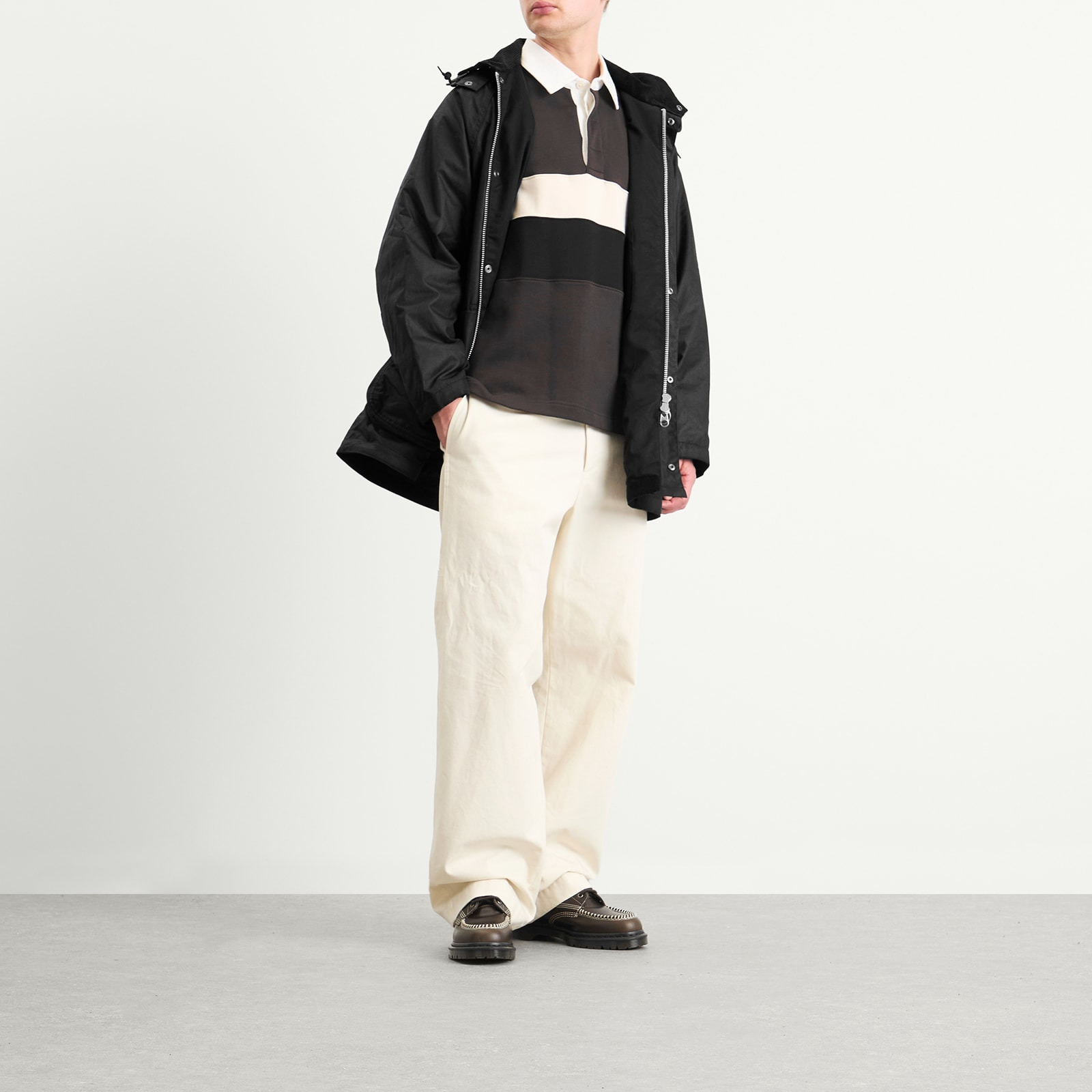 Barbour x Margaret Howell Stand Collar Wax Parka - 4