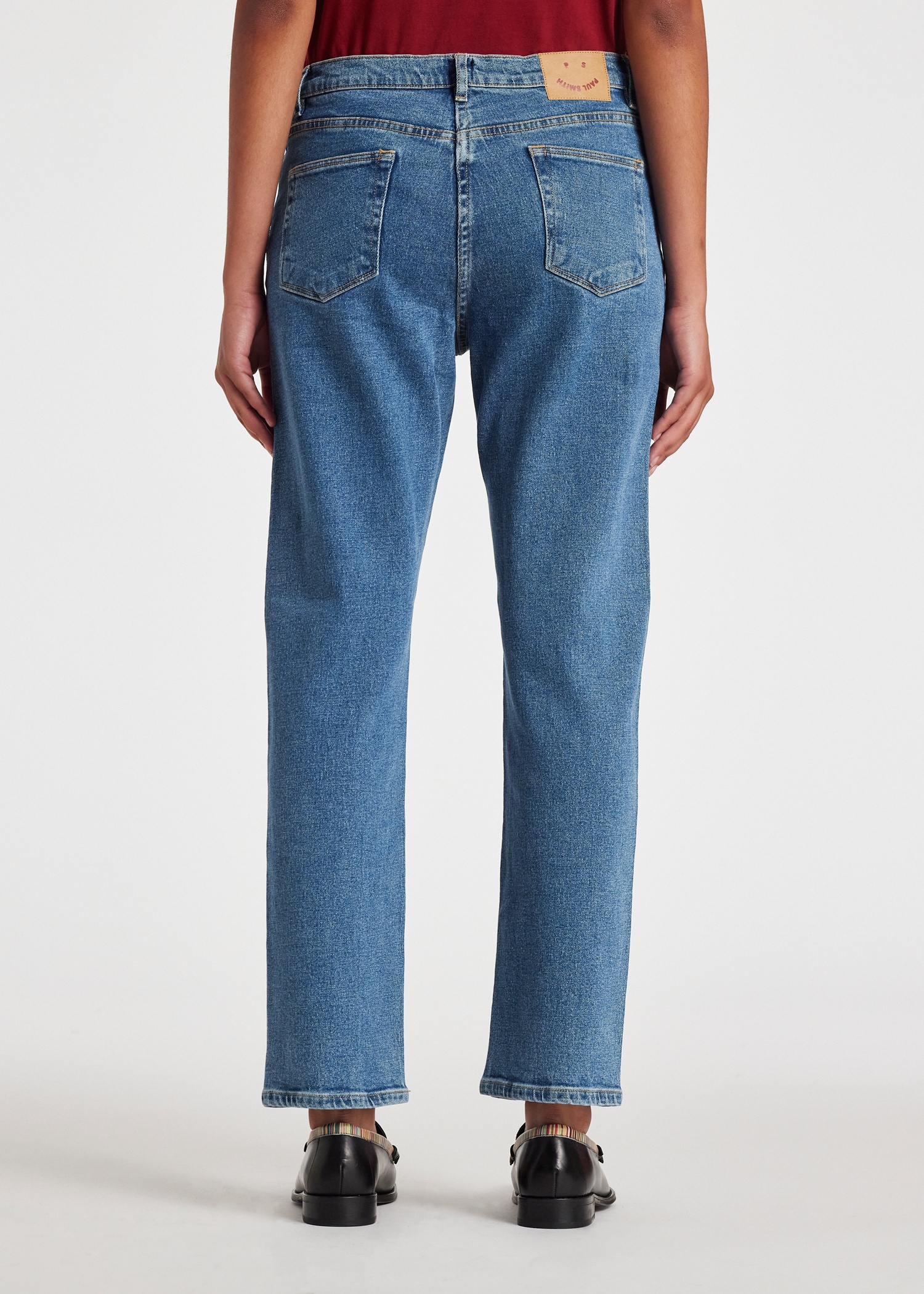Mid Wash Straight-Fit 'Happy' Jeans - 5