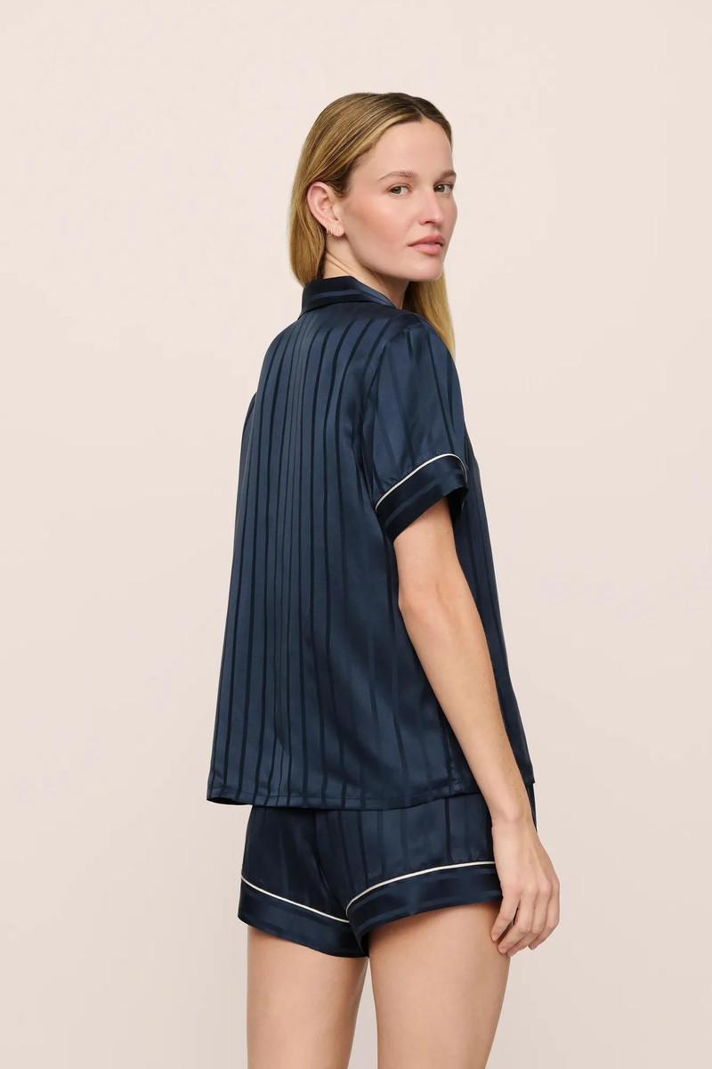 eberjey Inez Washable Silk Jacquard Short PJ Set outlook