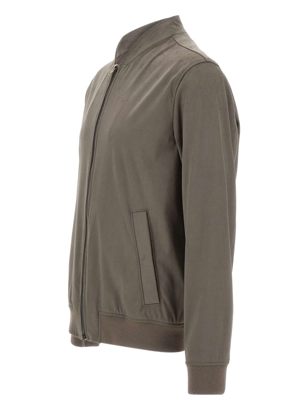 zip-fastening bomber jacket - 3