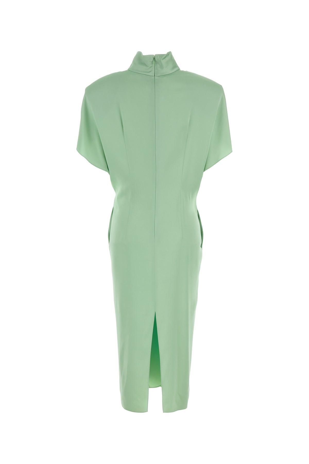 Mint green satin dress - 2