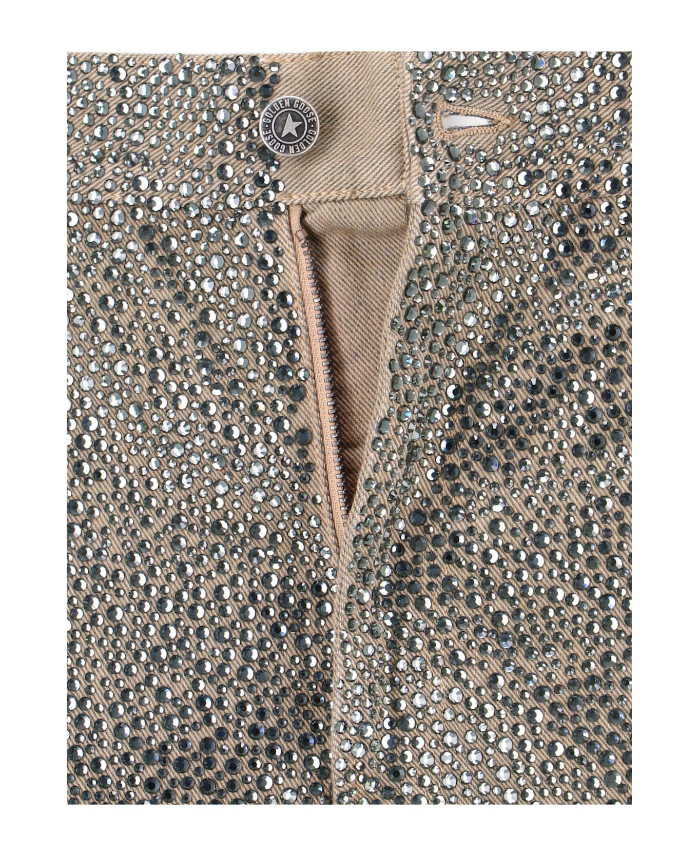 Straight Jeans With Rhinestones - 5