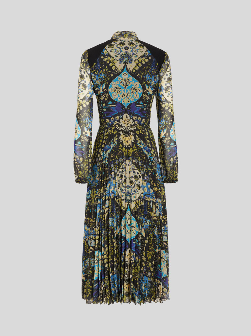 GEORGETTE DRESS WITH PRINTED MYTHOLOGICAL ANIMALS 5