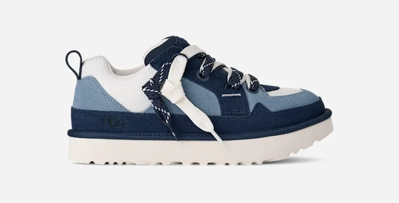 ® Men's Lo Lowmel Suede/Recycled Materials/Textile Shoes in Deep Ocean/Whale - 1