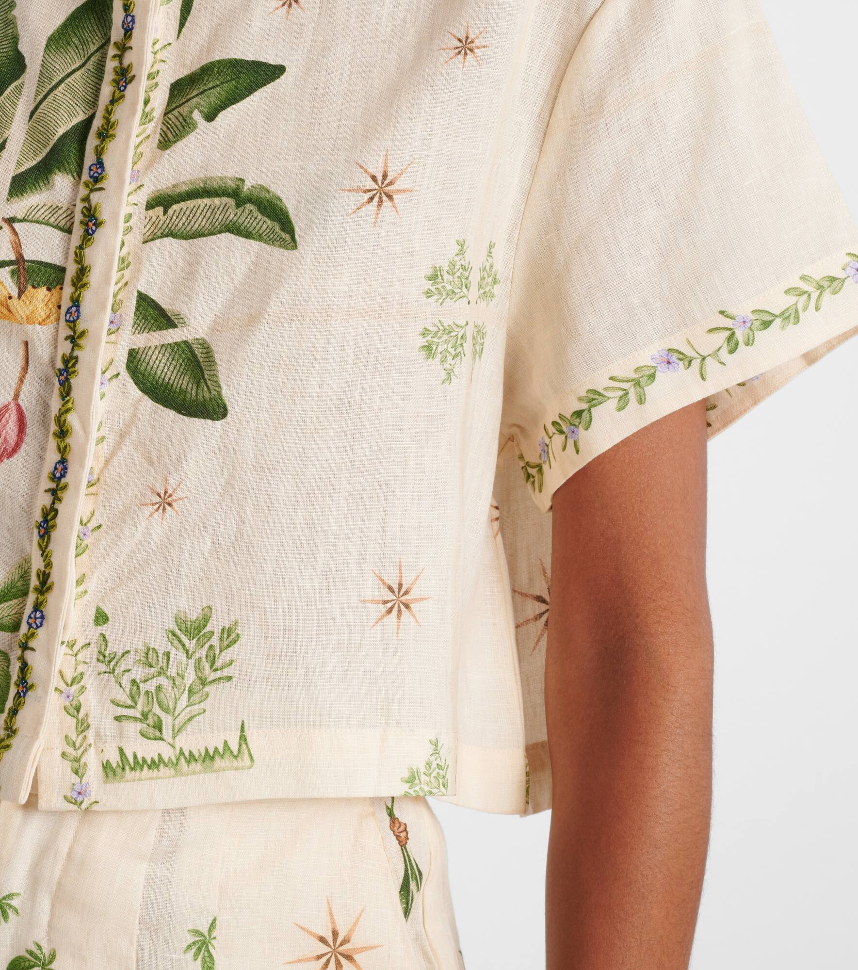Virtuosa Wild embroidered linen shirt - 4