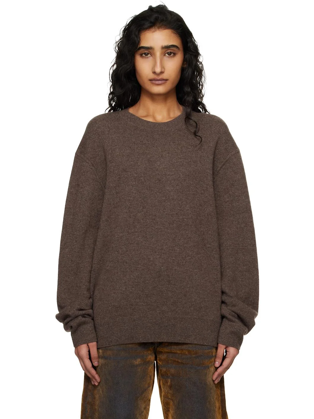 Brown Cashmere Sweater - 1
