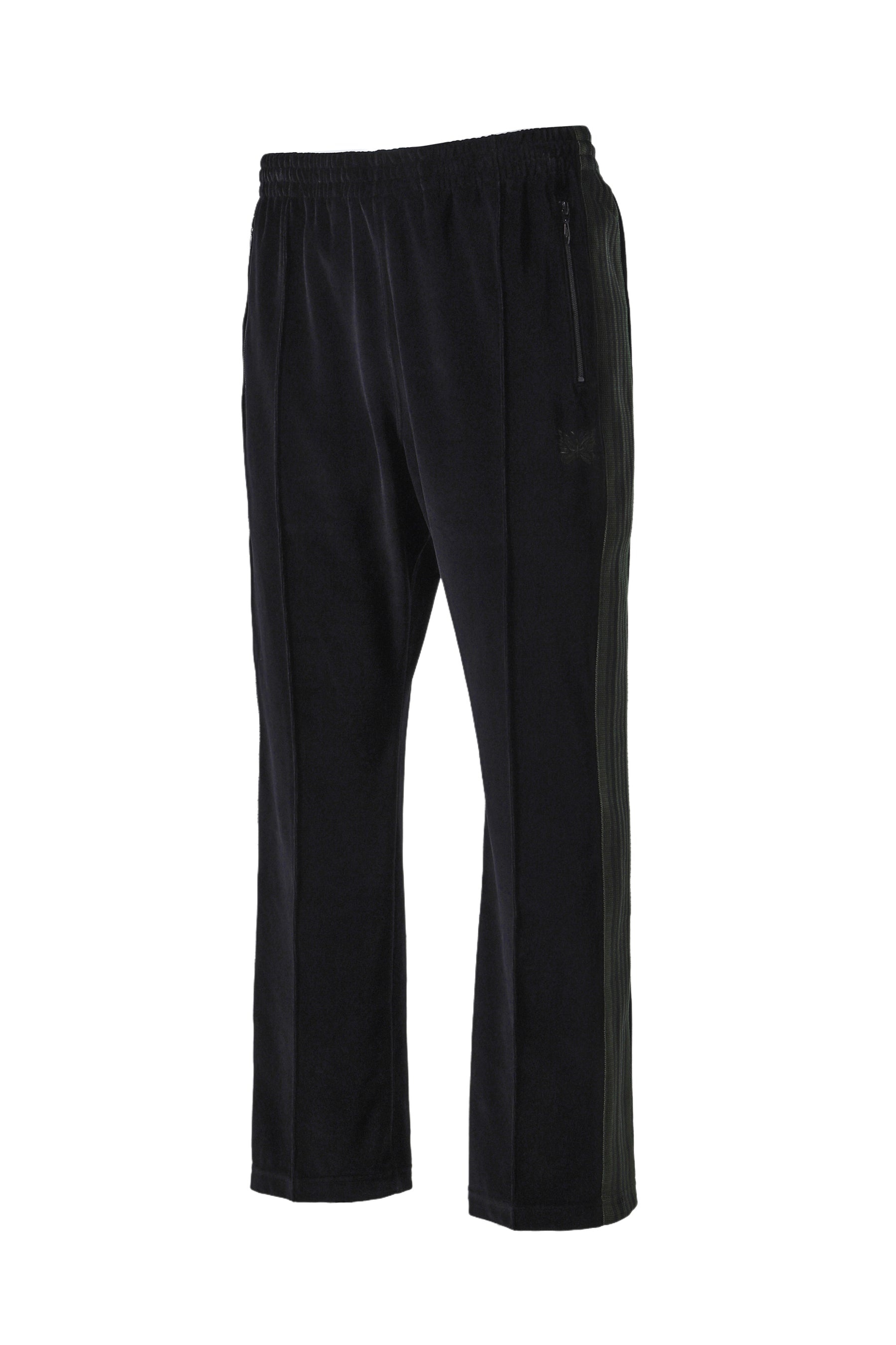 NARROW TRACK PANT - C/PE VELOUR / BLK - 4