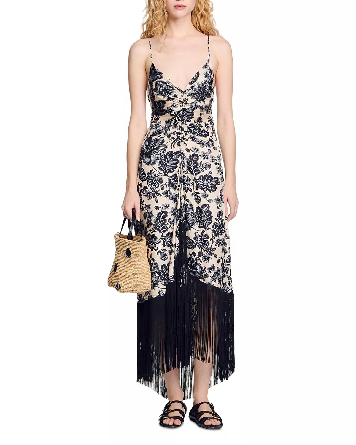 Floral Print Maxi Dress - 3