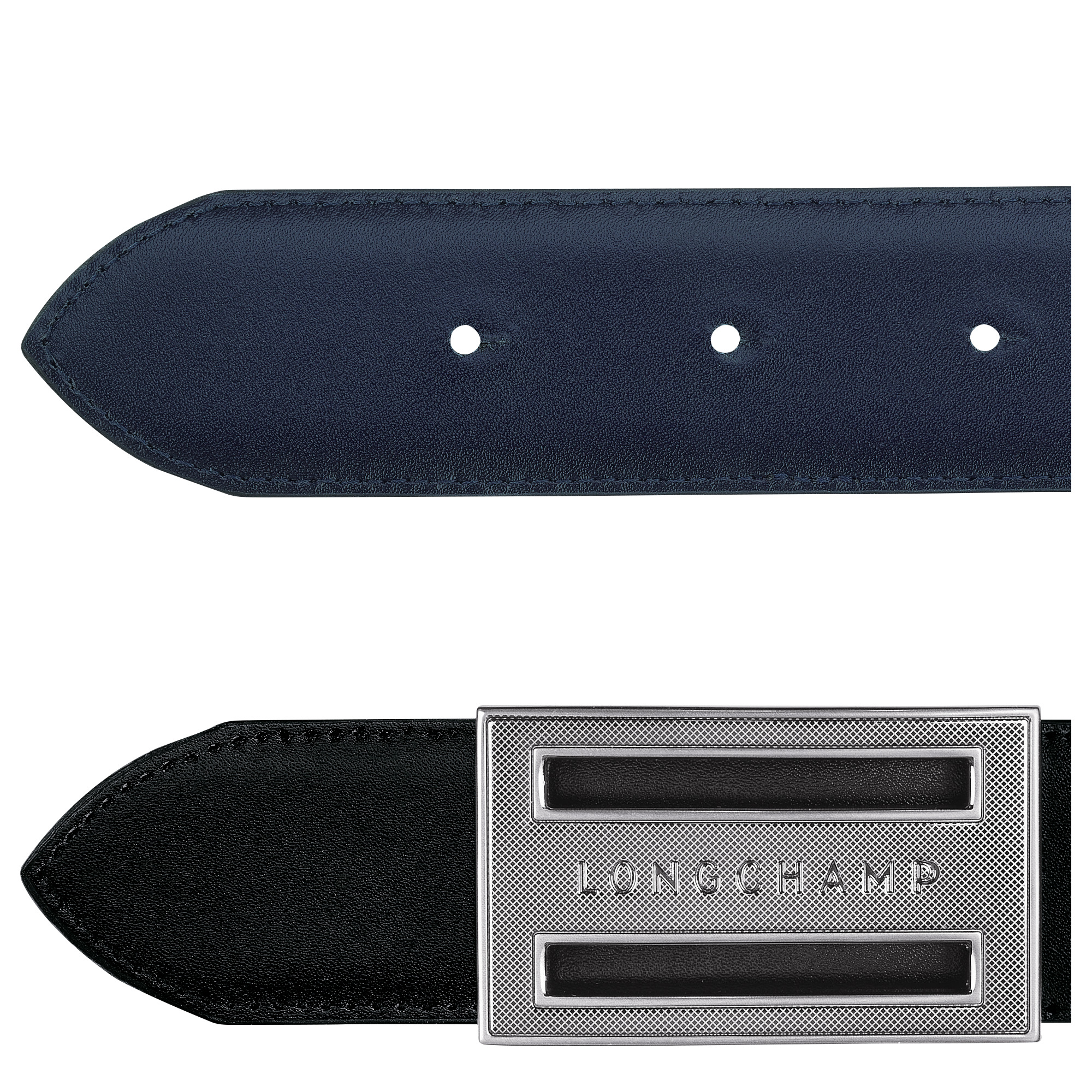 Delta Box Men's belt Black/Navy - Leather - 2