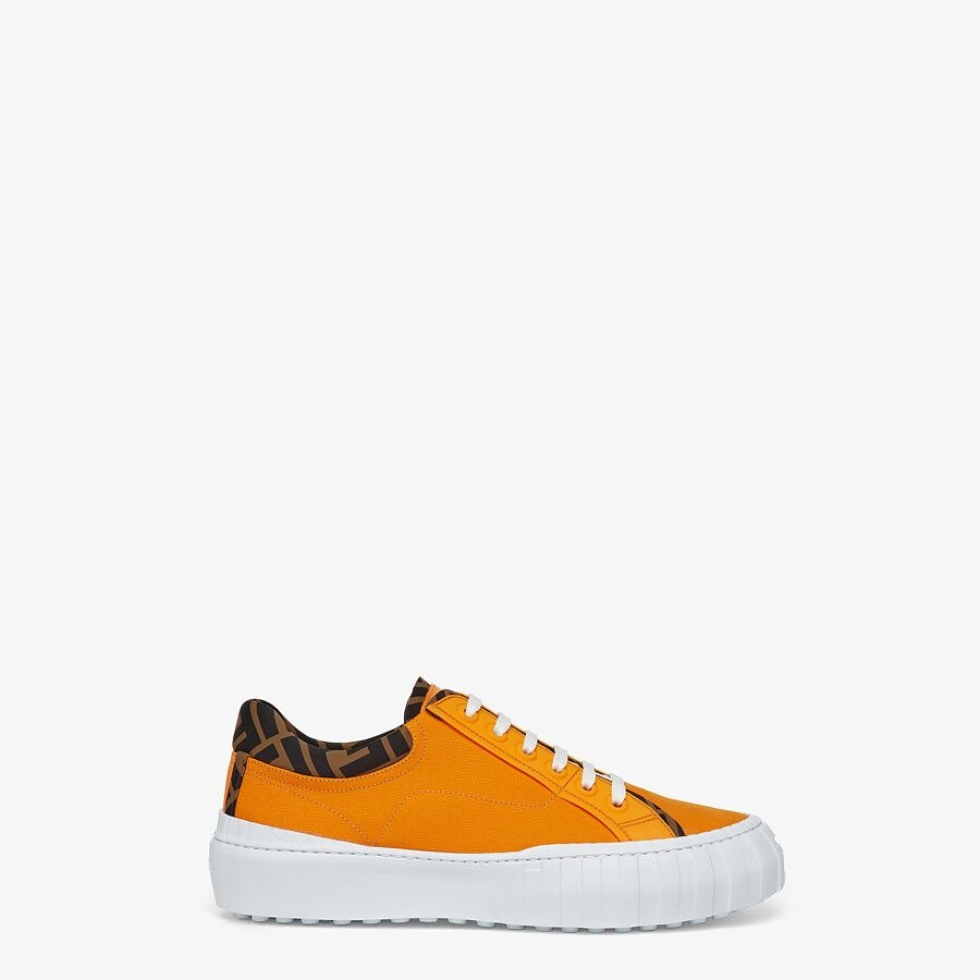 Orange canvas low-tops - 1