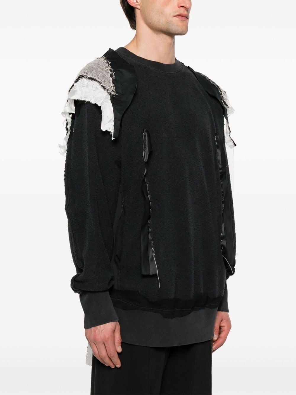 terry-cloth patchwork sweatshirt - 3
