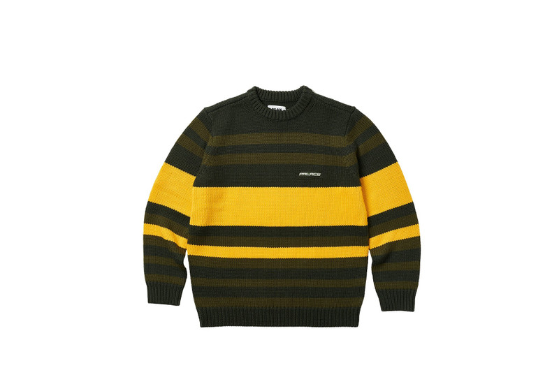 HEAVY STRIPE KNIT GREEN - 1
