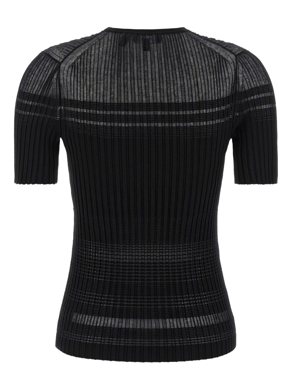 ribbed crew-neck T-shirt - 2