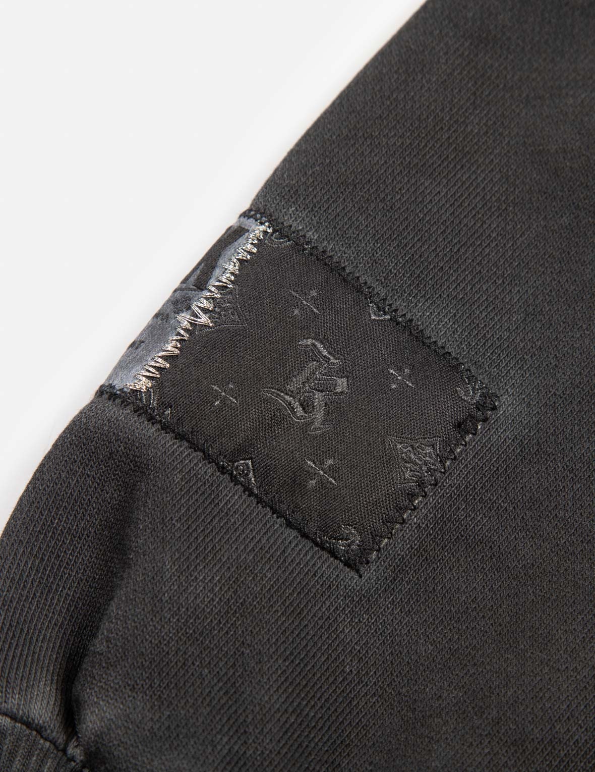 Monogram Embroidery Garment Dye Oversized Hoodie - 12