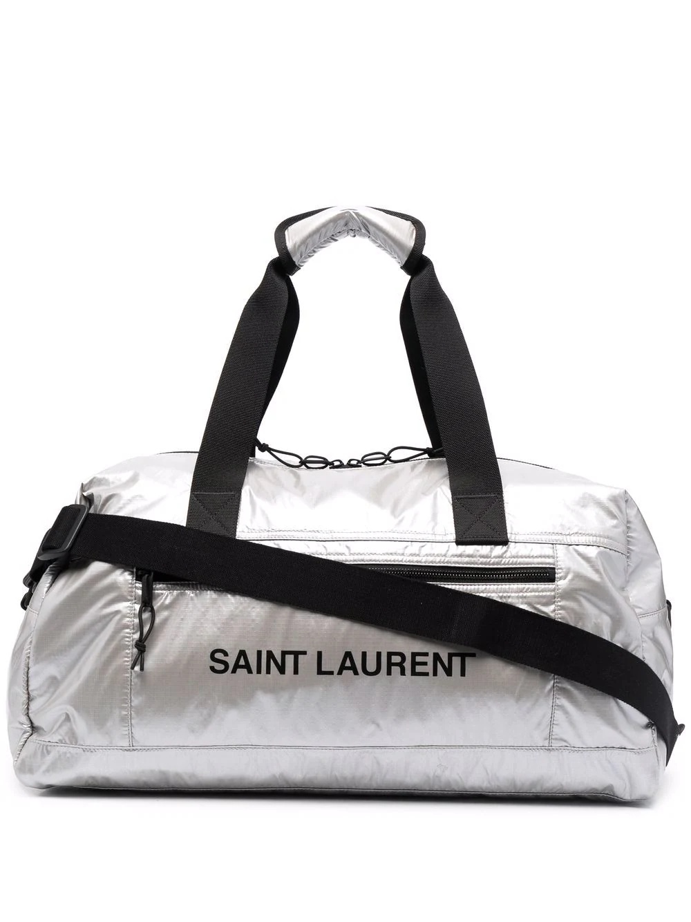 metallic logo-print luggage bag - 1