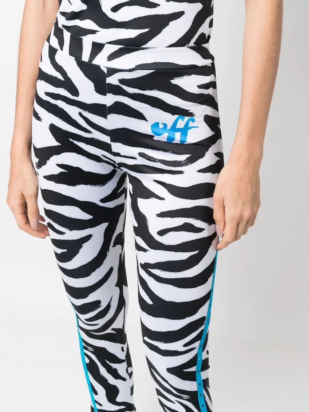 logo-print high-waisted trousers - 5