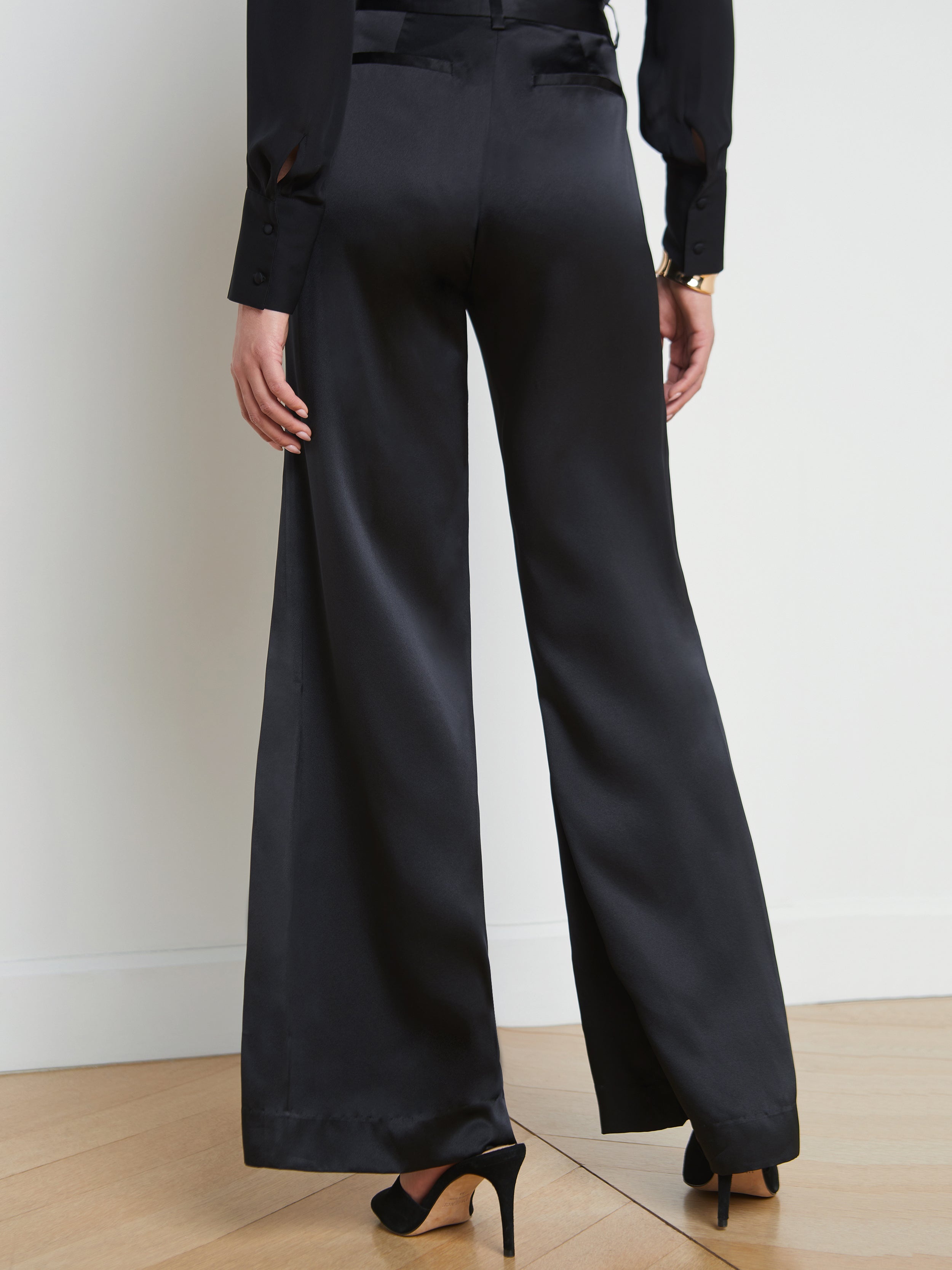 Pilar Silk Wide-Leg Pant - 5
