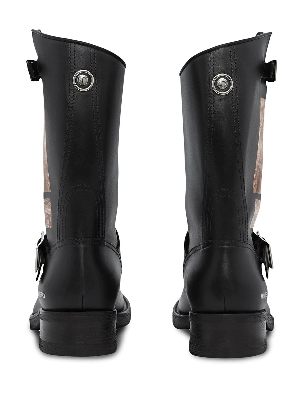 graphic-print biker boots - 3