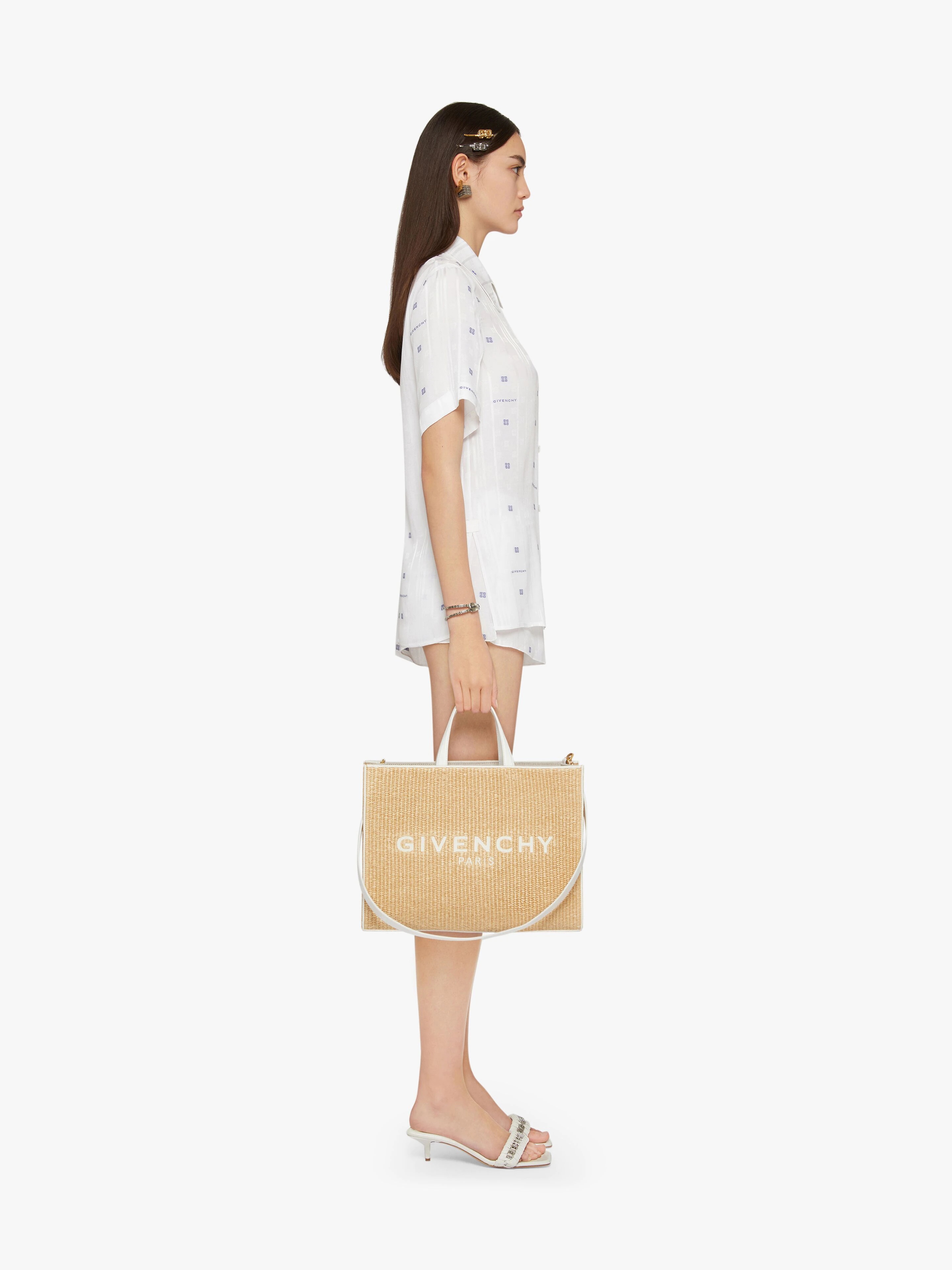 SHIRT IN GIVENCHY 4G JACQUARD WITH ASYMMETRICAL COLLAR - 3