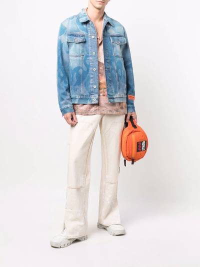 Heron Preston graphic-print denim jacket outlook