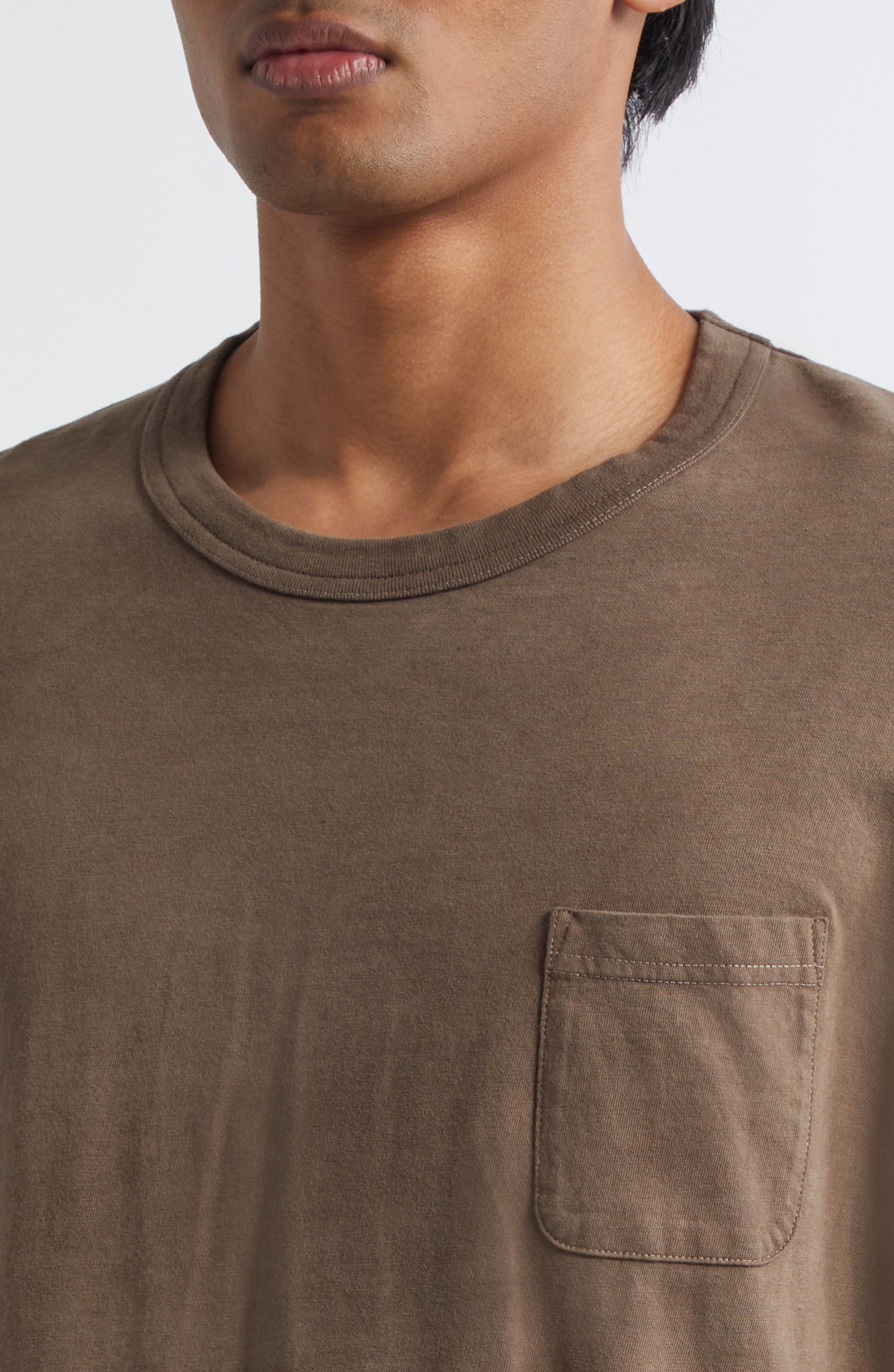VISVIM Jumbo Cotton Pocket T-Shirt in Mud at Nordstrom - 4