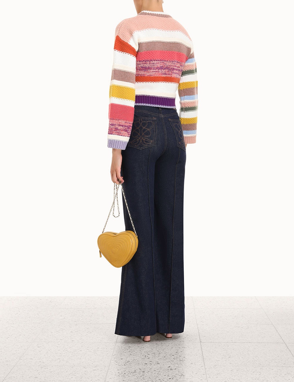 COSMIC CROPPED STRIPE SWEATER - 4