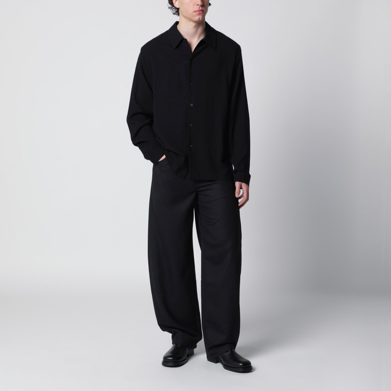 Séfr Black wool-blend trousers outlook