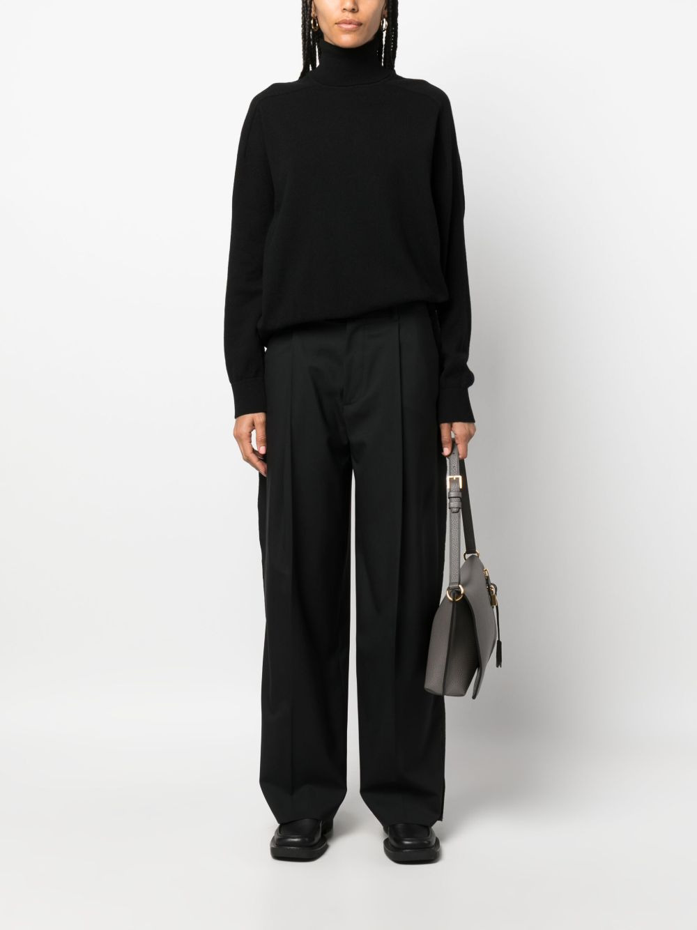 roll-neck fine-knit jumper - 2