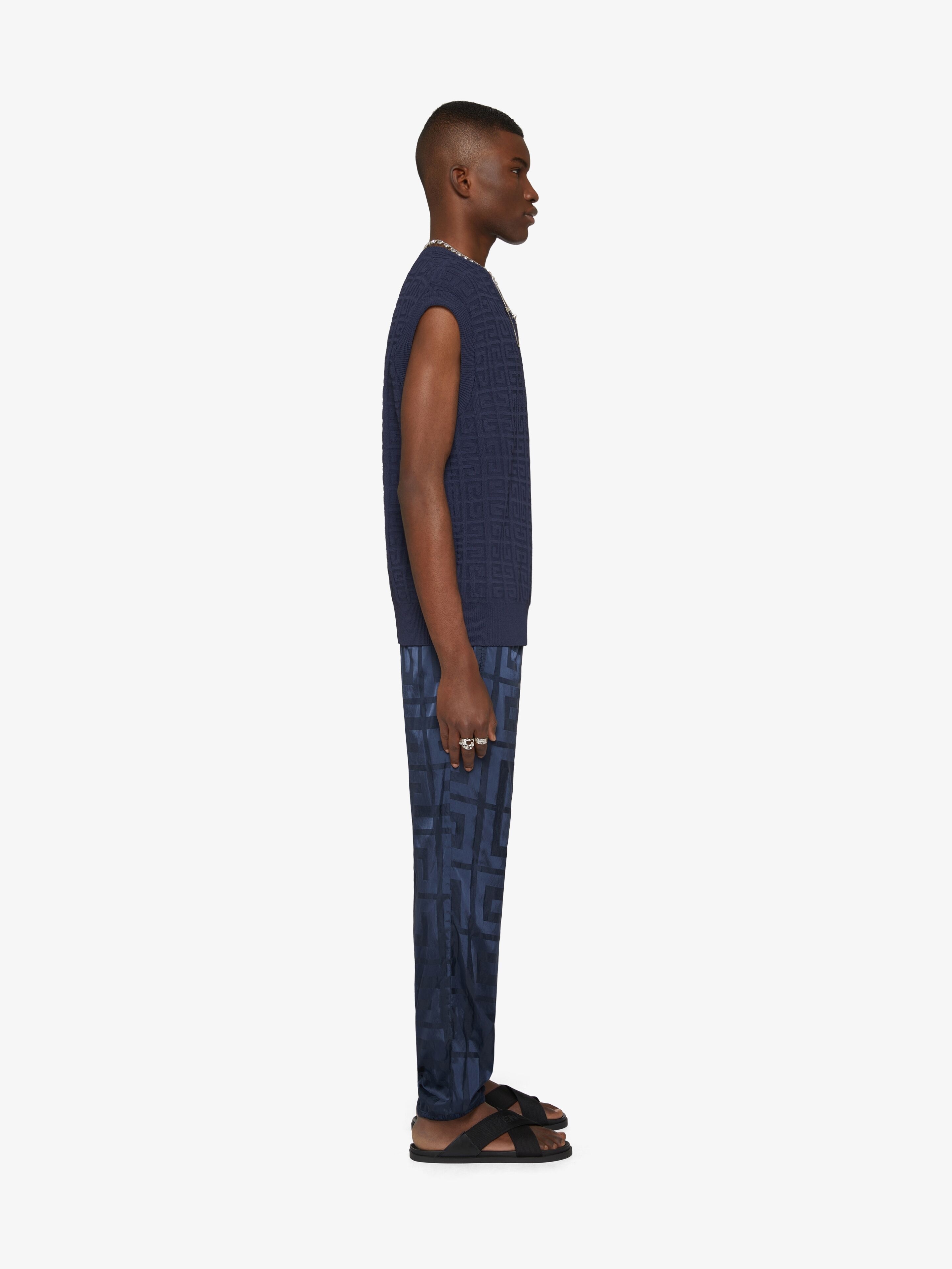 SLEEVELESS SWEATER IN 4G JACQUARD - 3