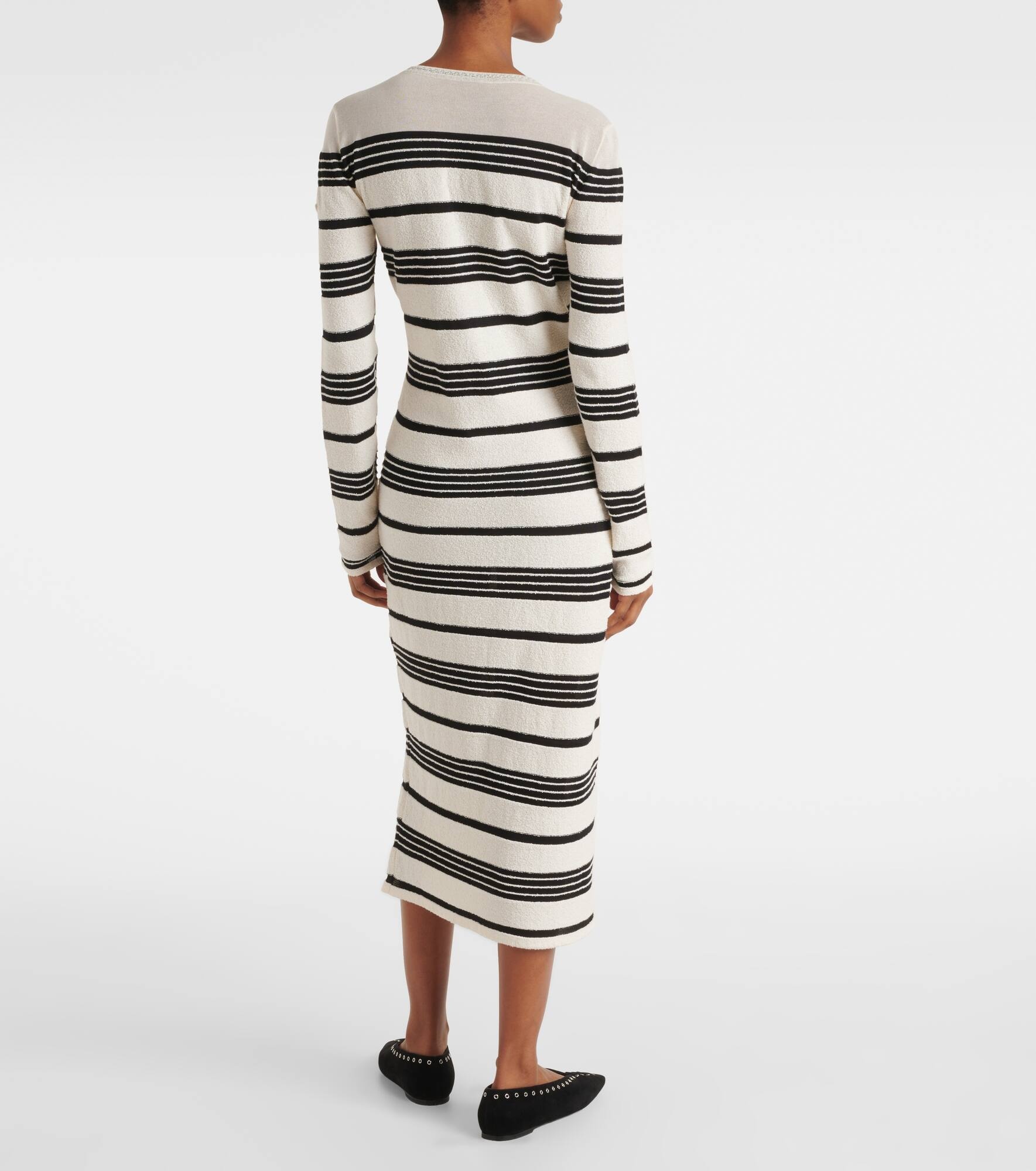 Cotton-blend midi dress - 3