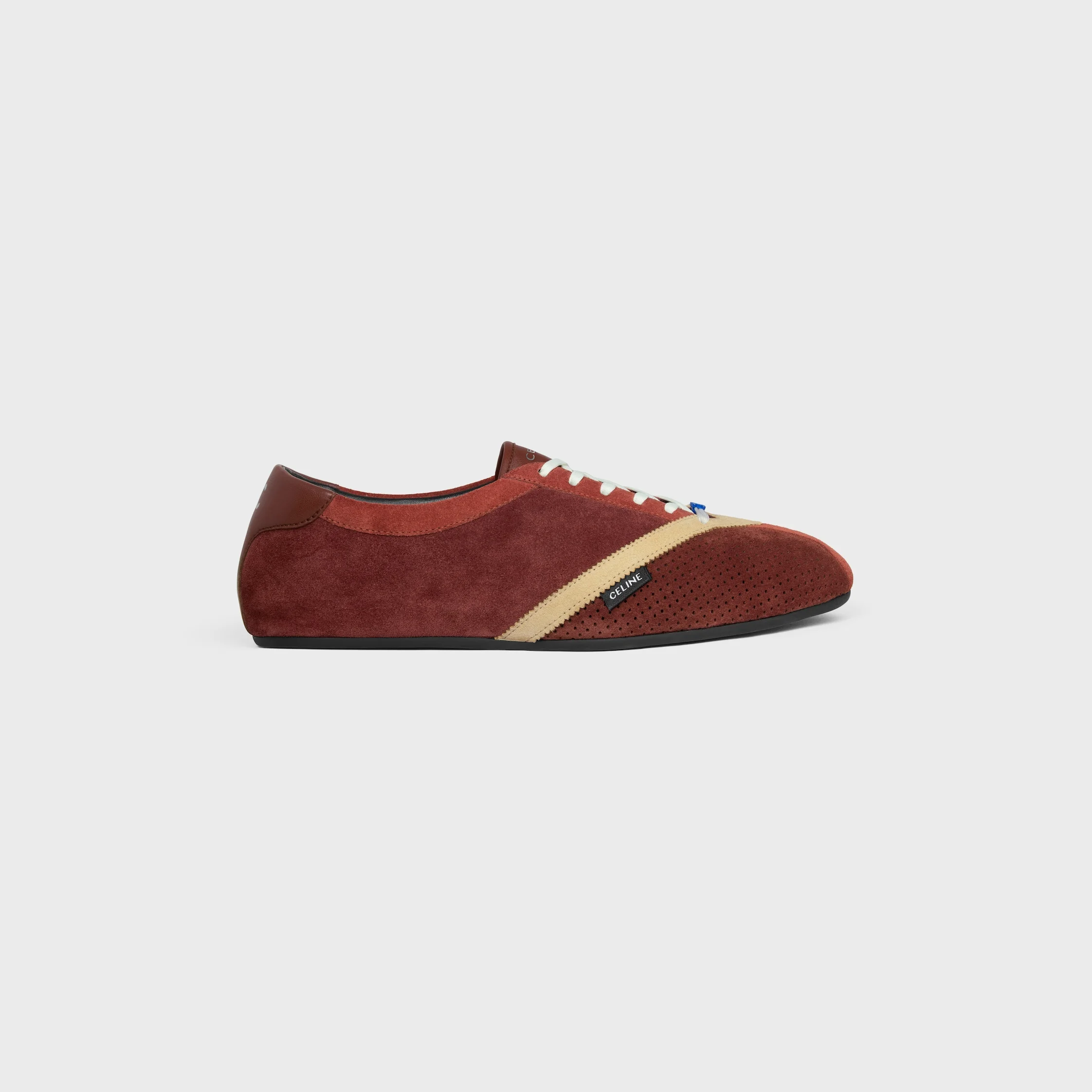 THE FLAT SNEAKER IN SUEDE CALFSKIN AND LAMBSKIN - 1