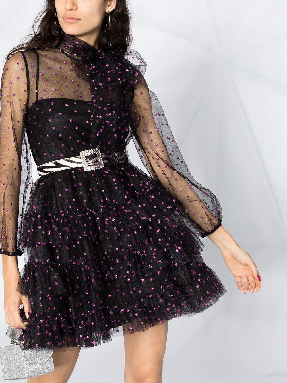 glitter polka dot tulle dress - 3