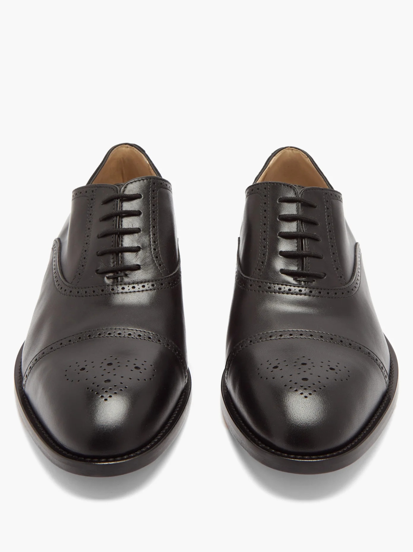 Sonnet brogued-leather Oxford shoes - 5