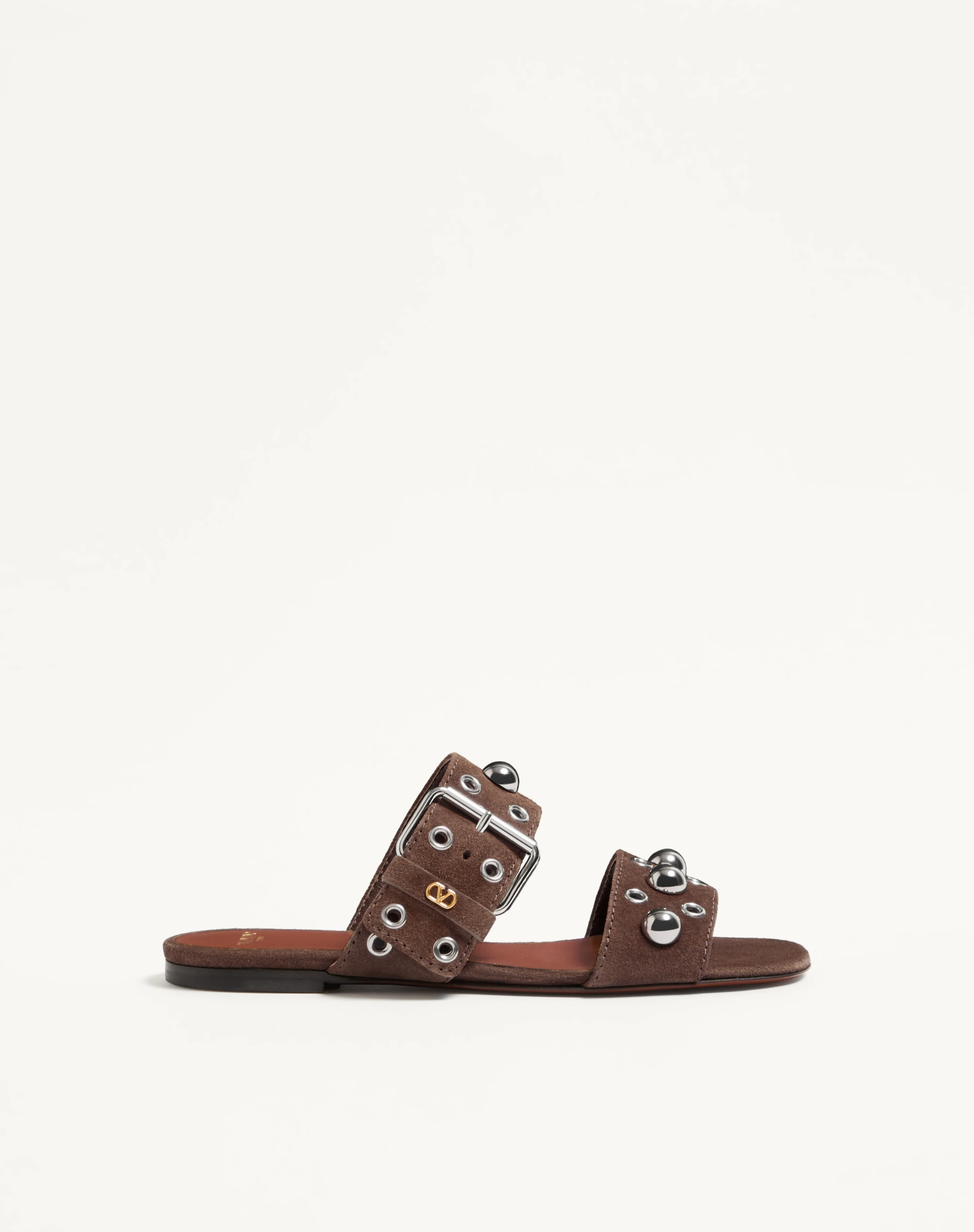 NELLCÔTE CRUST LEATHER SLIDE SANDAL - 1
