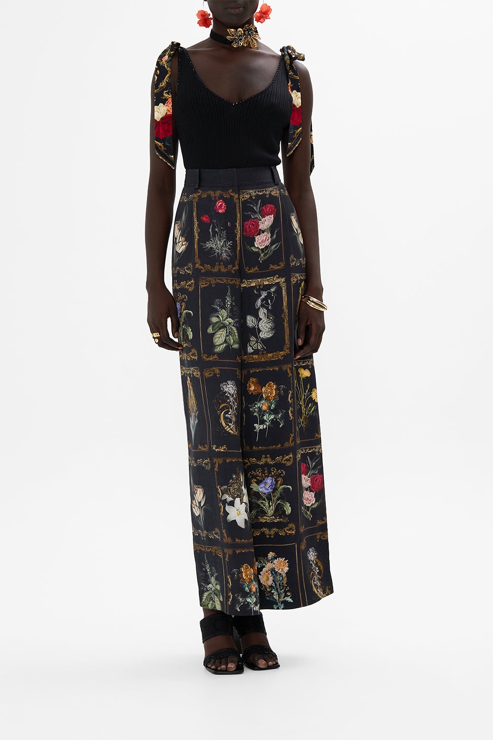 WIDE LEG WAISTED PANT - 2