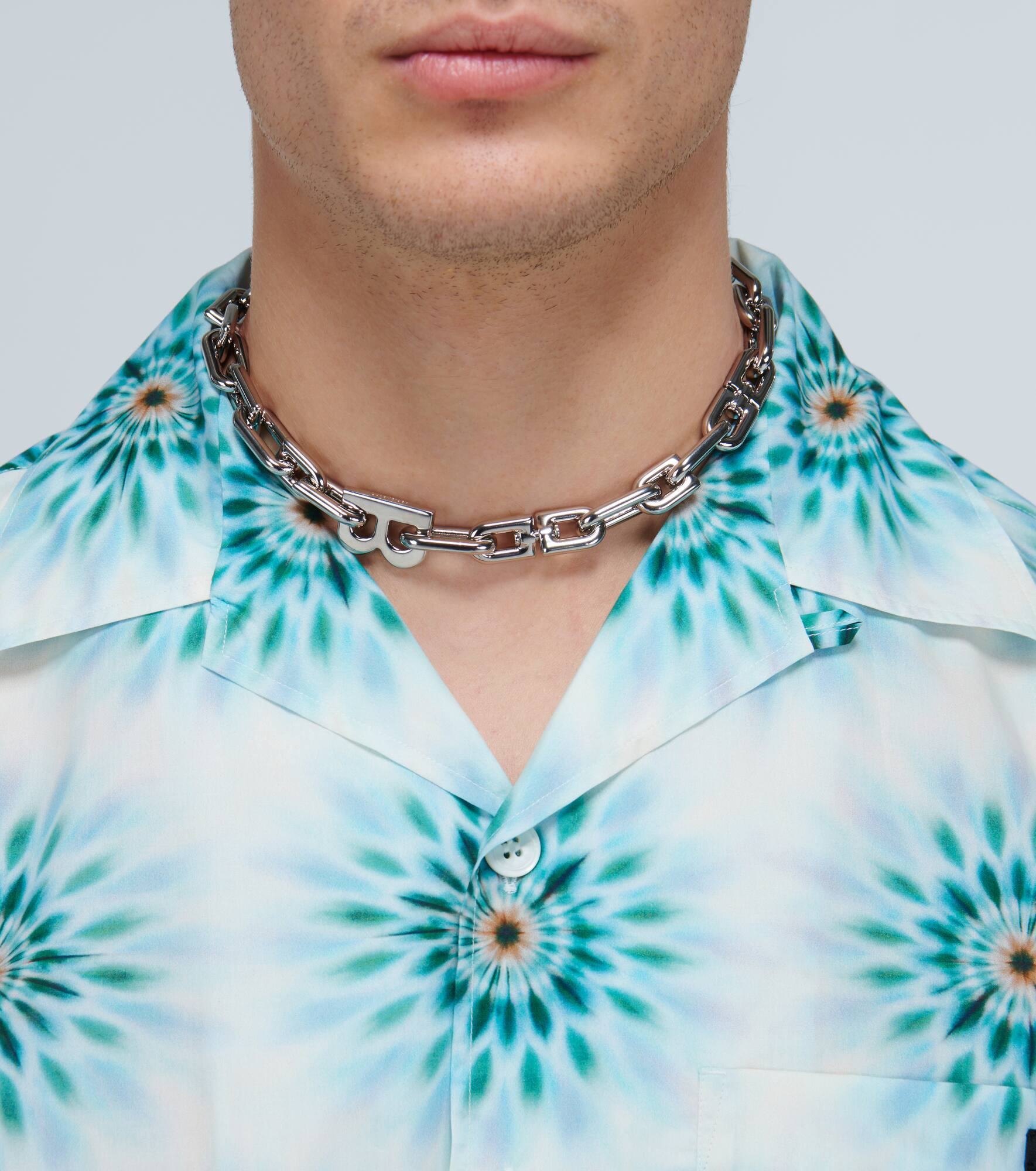 B Chain thin necklace - 3