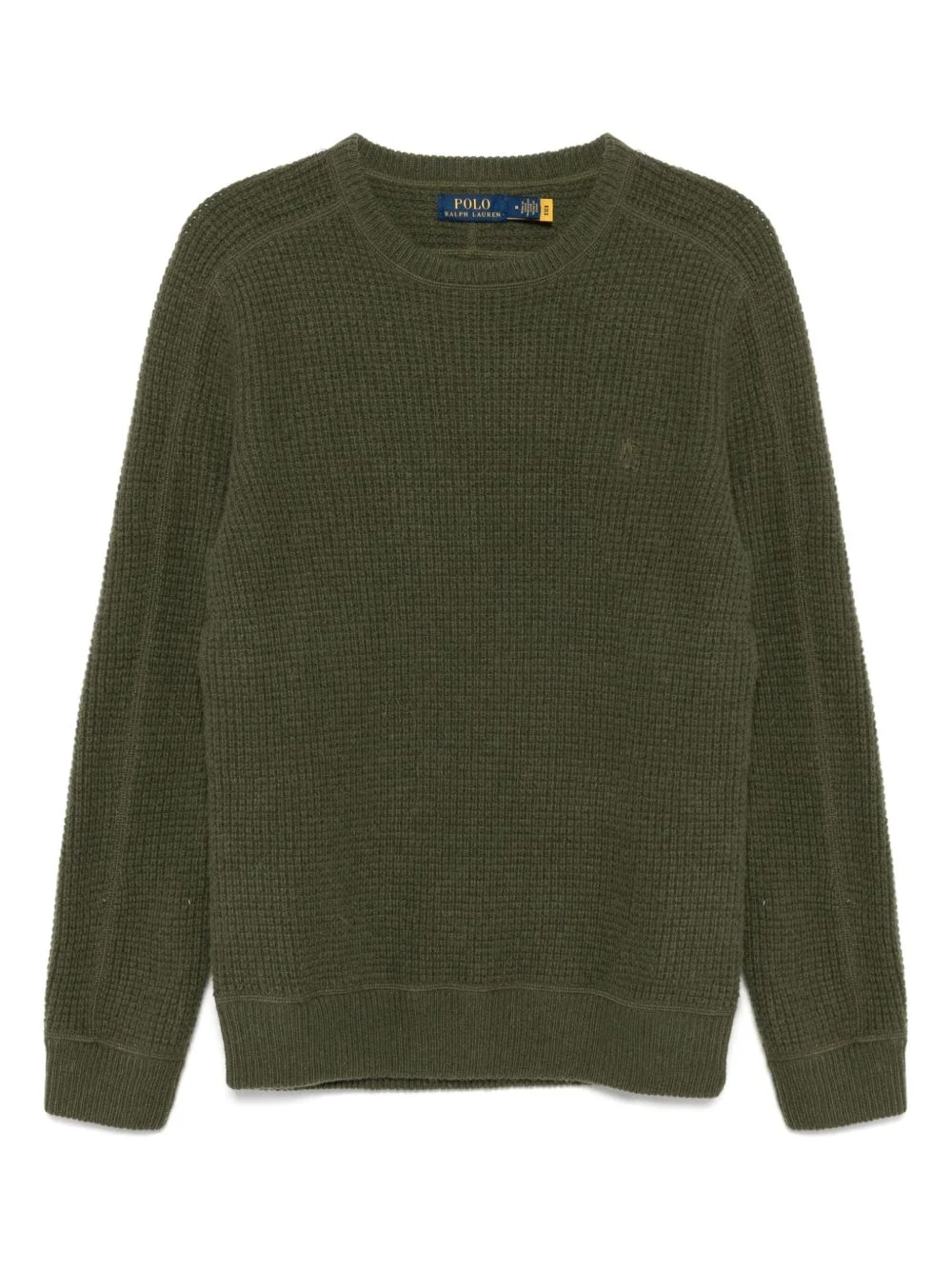waffle-knit crew neck jumper - 1