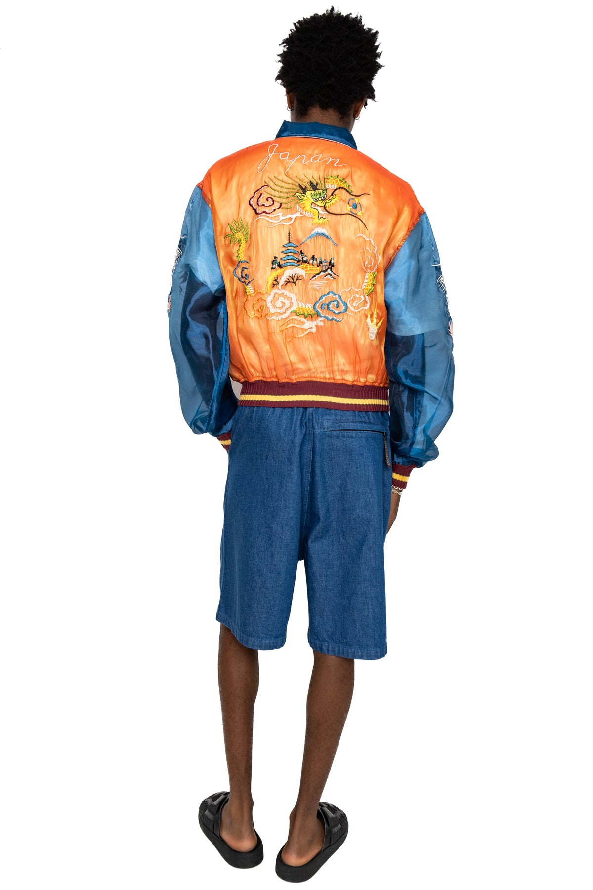Sheer Pearl Mosquito Guard 2TONES Vietnam JKT - Orange x Blue - 5