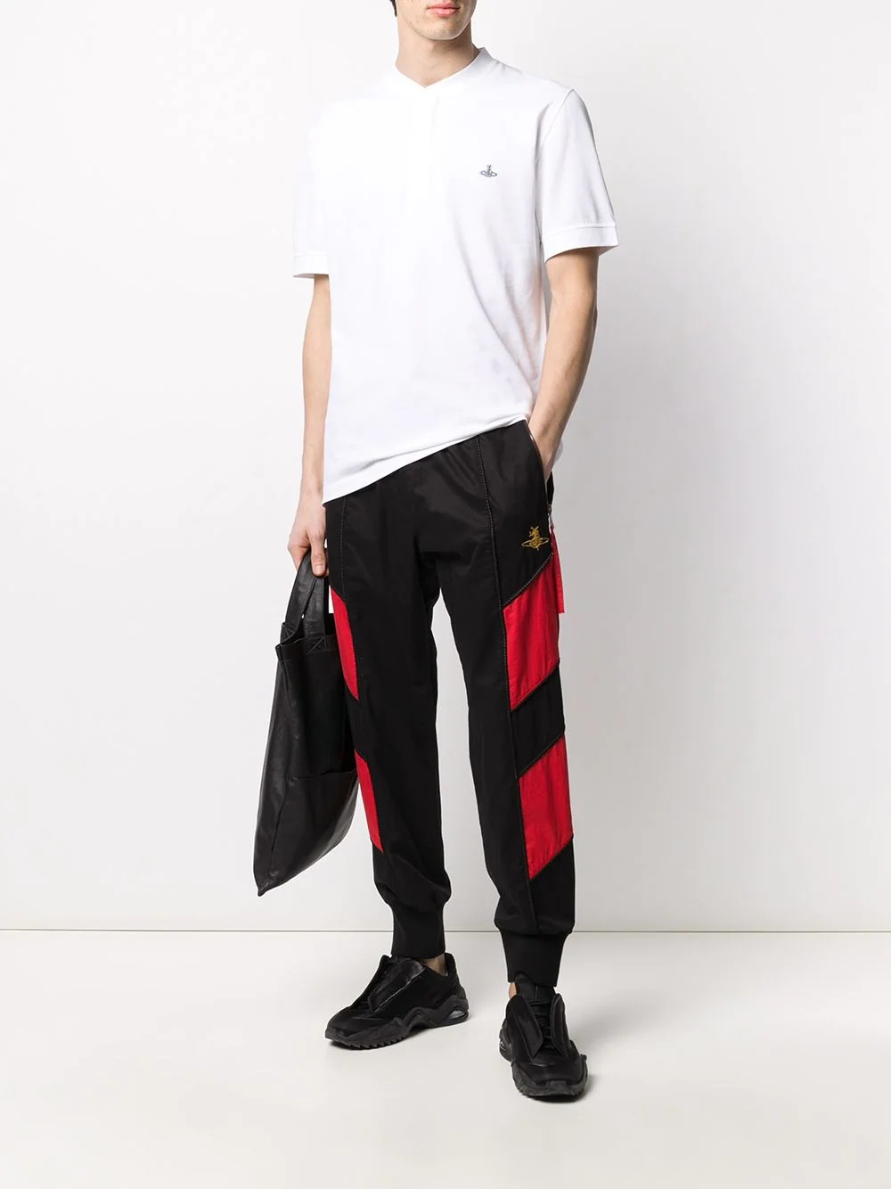 embroidered Orb track pants - 2