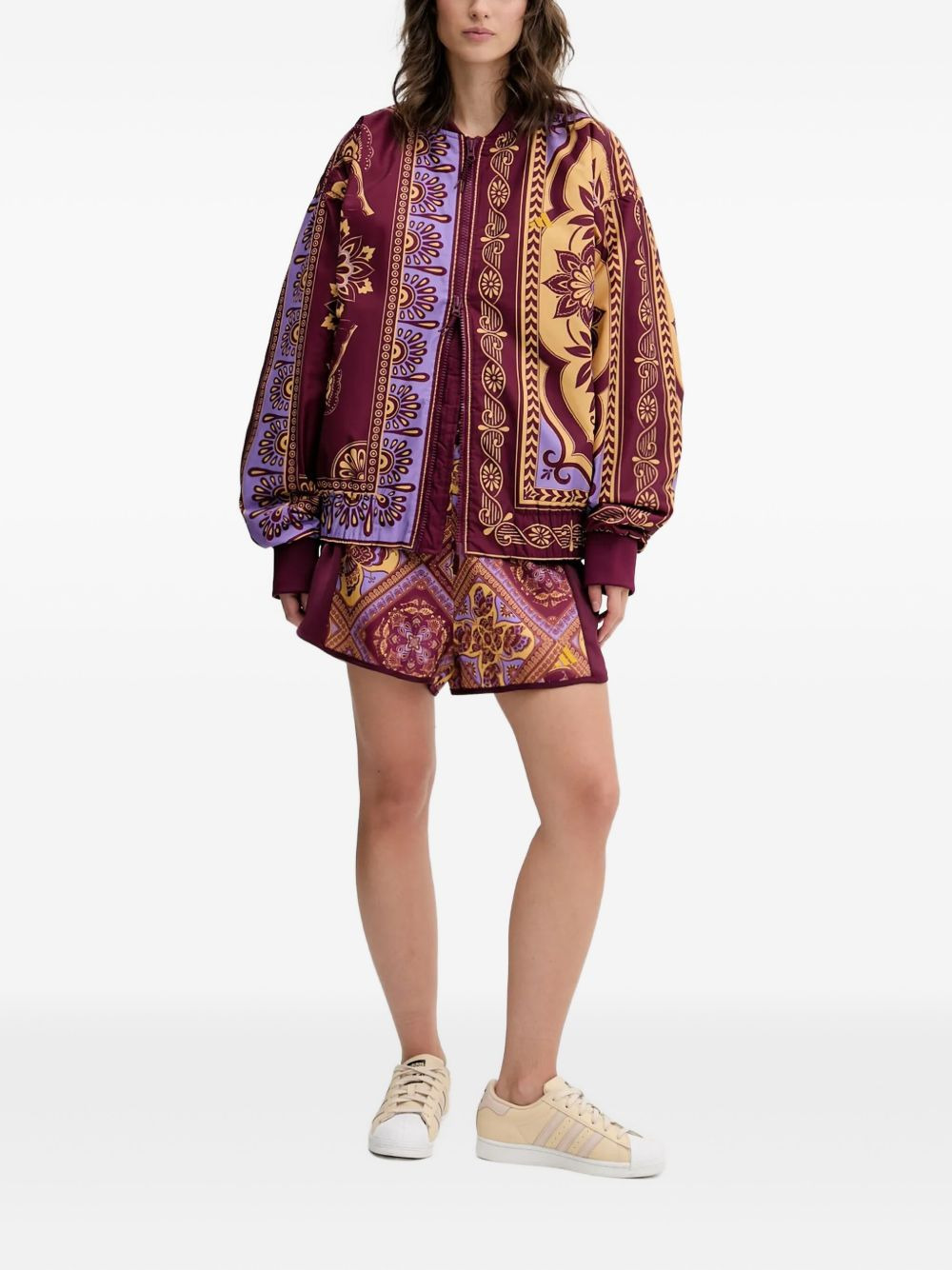 patterned bomber jacket - 2